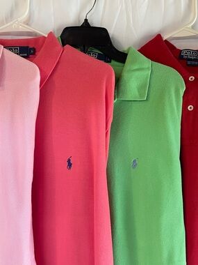 Polo by Ralph Lauren Pink, Coral, Green & Red Polo Shirts